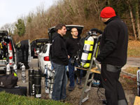 Leinenlegung in der Emergence de Gouron – 2012